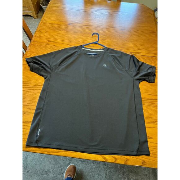 Champion Vapor crewneck short sleeve black knit T-shirt, men's 2XL - Picture 2 of 6